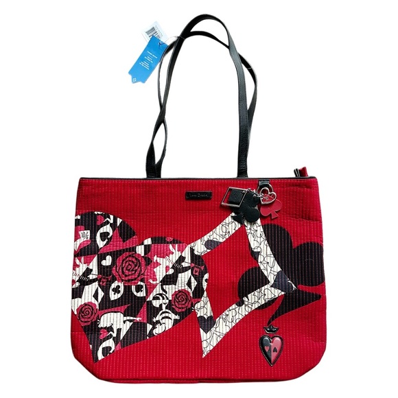 Disney X Vera Bradley Alice in Wonderland Painting in Roses Iconic Vera Tote NWT - Picture 1 of 9